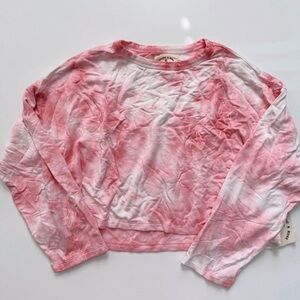 ELECTRIC & ROSE Ember & Cloud Tie-Dye Bloom Aero Crop Sweatshirt XS